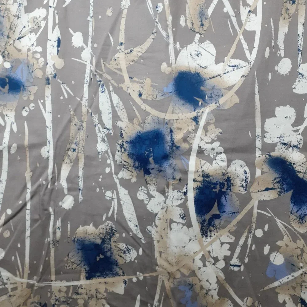 Alfani Abstract Skirt Paint Splatter Size 10 Multicolor Brown Blue Pencil Mini - Picture 6 of 10